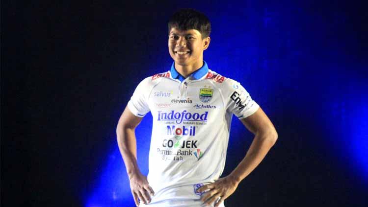 Bek Persib Bandung, Achmad Jufriyanto, saat launching tim beberapa waktu lalu.
