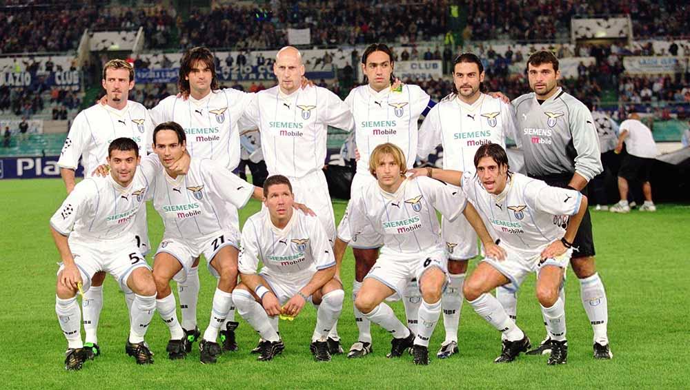 Lazio pernah punya skuat hebat yang tampil di fase gugur Liga Champions 21 tahun lalu.