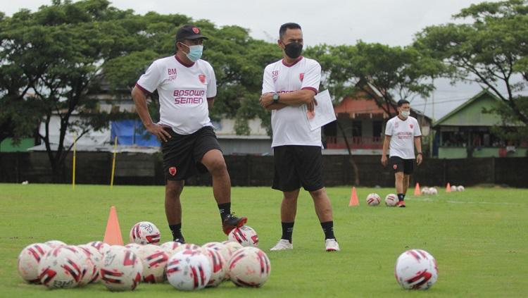 PSM Makassar menggelar latihan perdana di Bosowa Sport Center, Minggu (7/3/21).
