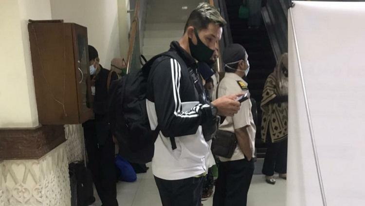 Silvio Escobar saat tiba di Banda Aceh, Kamis (10/3/21).