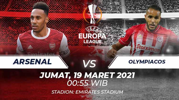 Arsenal akan segera berhadapan dengan Olympiakos di leg kedua babak 16 besar Liga Europa. Anda bisa menyaksikan pertandingan tersebut melalui live streaming. - INDOSPORT