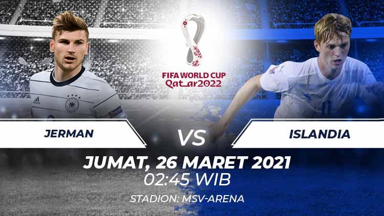 Berikut link live streaming laga kualifikasi Piala Dunia antara Jerman vs Islandia, Jumat (26/03/21) pukul 02.45 WIB.
