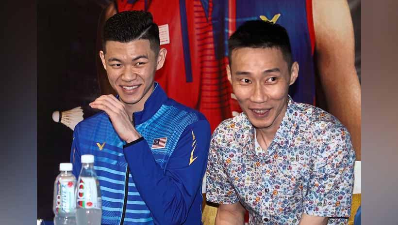 Pebulutangkis asal Malaysia Lee Zii Jia dan Lee chong Wei.