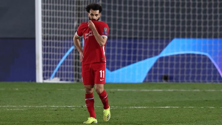 Mohamed Salah kecewa berat usai Liverpool kalah dari Real Madrid Copyright: Twitter @ChampionsLeague