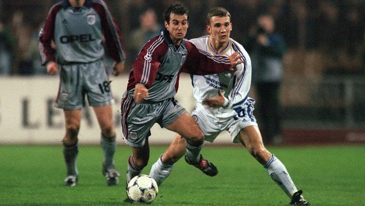 Aksi striker Dynamo Kyiv, Andriy Shevchenko, dalam pertandingan Liga Champions kontra Bayern Munchen, 7 April 1999. - INDOSPORT