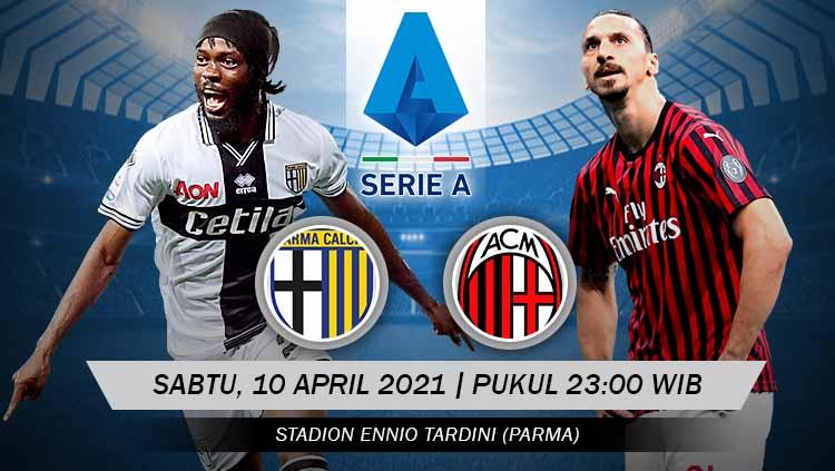 Prediksi Serie A Liga Italia Parma vs AC Milan, Sabtu (10/04/21) malam WIB.