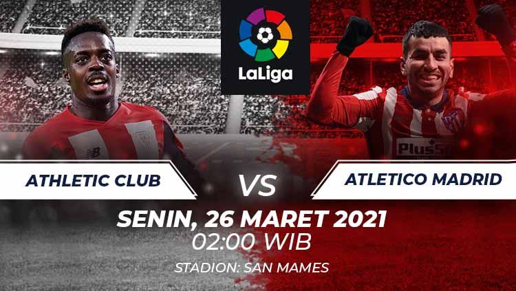 Berikut prediksi untuk pertandingan LaLiga Spanyol antara Athletic Bilbao vs Atletico Madrid, Senin (26/04/21) pukul 02.00 di stadion San Mames. - INDOSPORT
