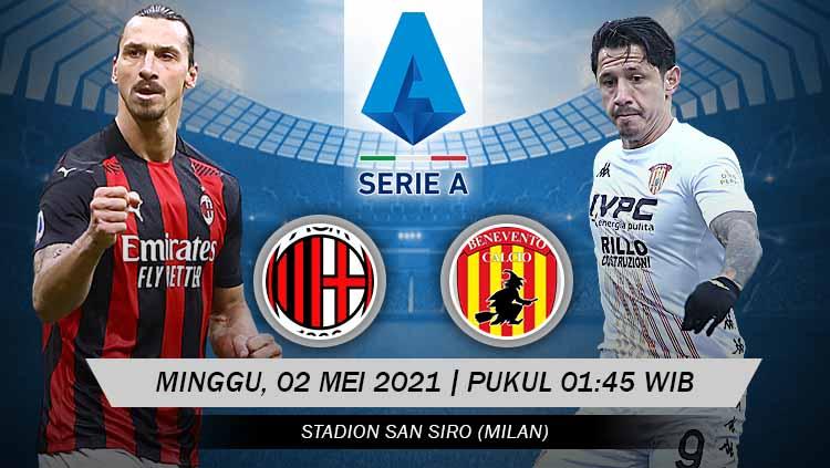 Link Live Streaming Serie Liga Italia: AC Milan vs Benevento