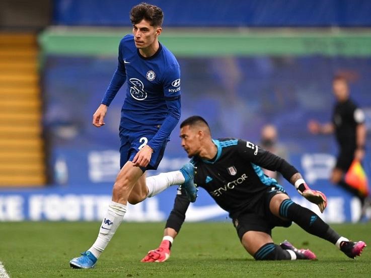 Kai Havertz mencetak gol di laga Liga Inggris Chelsea vs Fulham Copyright: Twitter @RidwanAli0