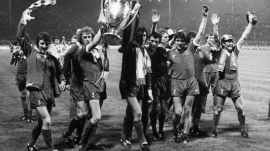 Pemain Liverpool bersuka cita usai menjuarai Liga Champions, 10 Mei 1978.