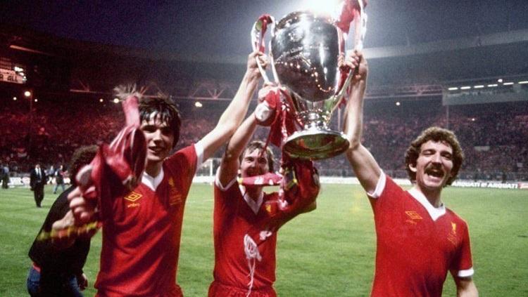 Pemain Liverpool bersuka cita usai menjuarai Liga Champions, 10 Mei 1978.