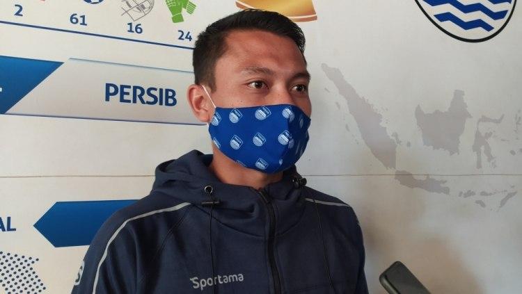Gelandang Persib, Dedi Kusnandar, saat ditemui di Graha Persib, Jalan Sulanjana, Kota Bandung, Sabtu (22/05/21).