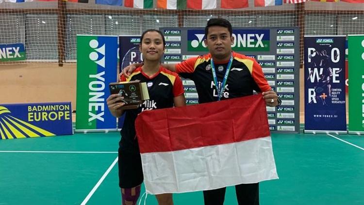 PB Djarum mengibarkan bendera Merah Putih di kejuaraan Slovenia International 2021.
