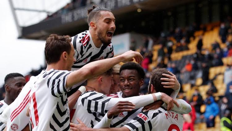 Pemain Manchester United Berselebrasi