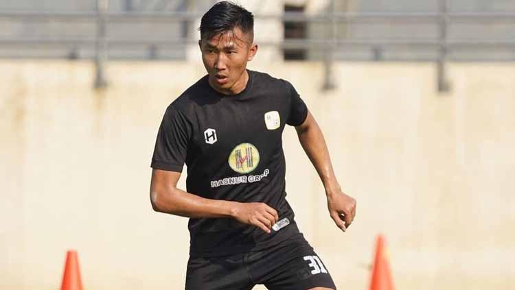 Miftah Anwar Sani saat membela Barito Putera di Liga 1 2021.