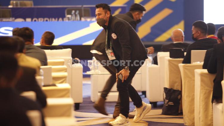 Pemilik klub Rans Cilegon FC Raffi Ahmad hadir pada acara Kongres PSSI 2021 di Hotel Raffles, Jakarta, Sabtu (29/05/21).