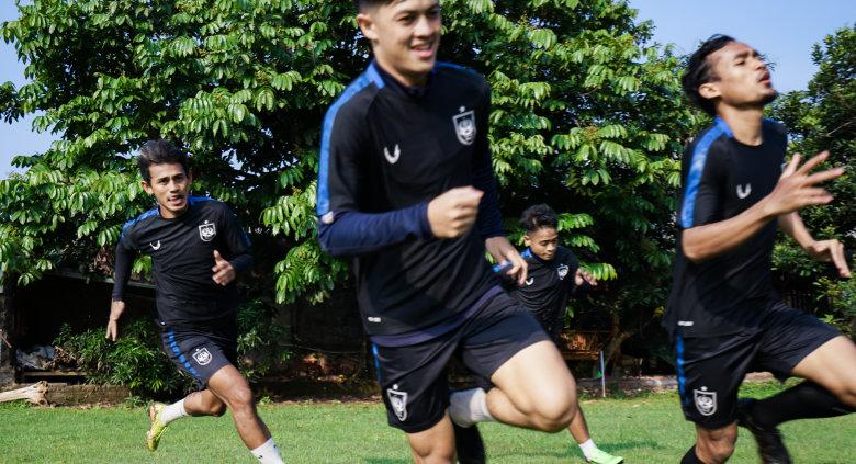 Para pemain PSIS saat melakoni latihan sebagai persiapan menghadapi Liga 1.