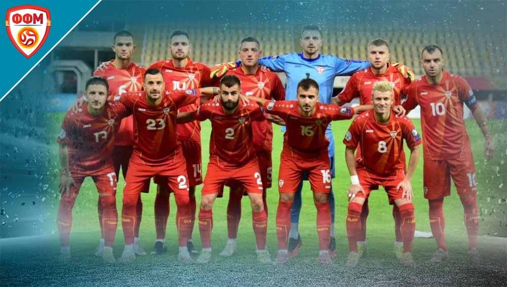 Timnas Makedonia Utara di Euro 2020.