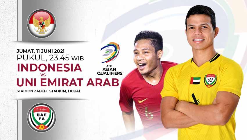 Berikut jadwal pertandingan Kualifikasi Piala Dunia zona Asia antara Indonesia vs UEA.