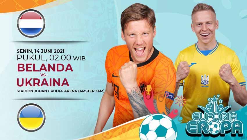 Prediksi pertandingan Grup C Euro 2020 antara Belanda vs Ukraina, Senin (14/06/21) dini hari WIB.