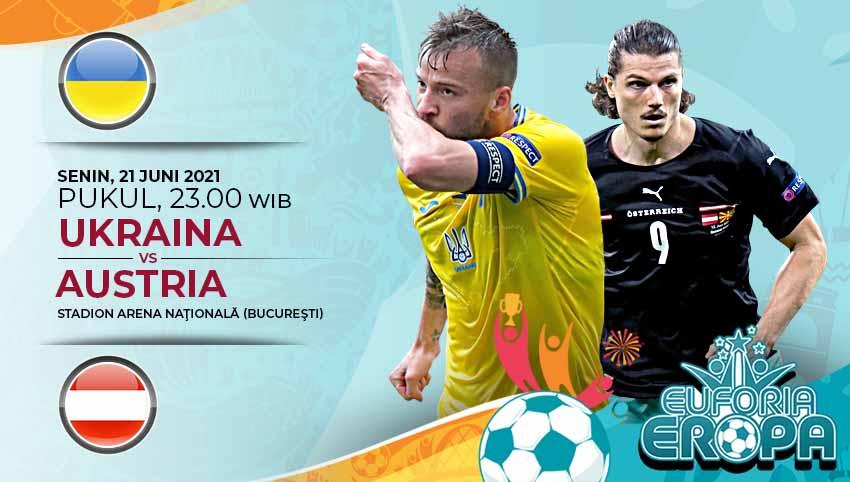 Ukraina vs Austria akan bertemu di matchday ketiga Grup C Euro 2020, Senin (21/06/21) pukul 23.00. Berikut prediksi untuk pertandingan tersebut.