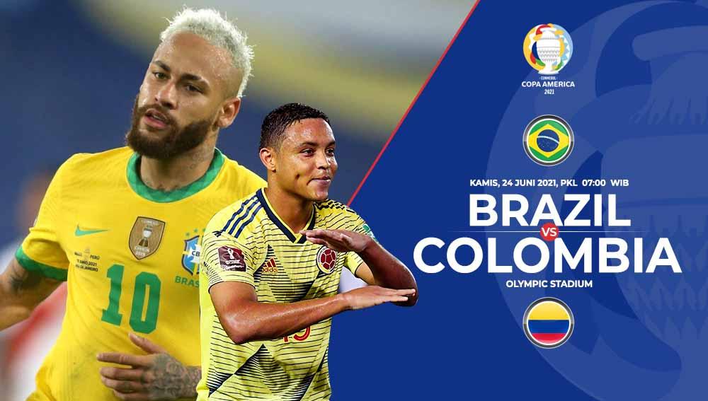 Brasil akan bertemu Kolombia di Grup B Copa America 2021, Kamis (24/06/21) pukul 07.00. Berikut prediksi untuk pertandingan tersebut.
