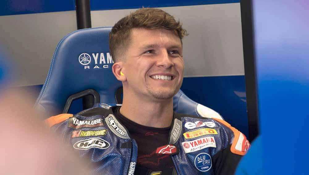 Pembalap Garrett Gerloff asal Amerika Serikat dari Tim GRT Yamaha WorldSBK.