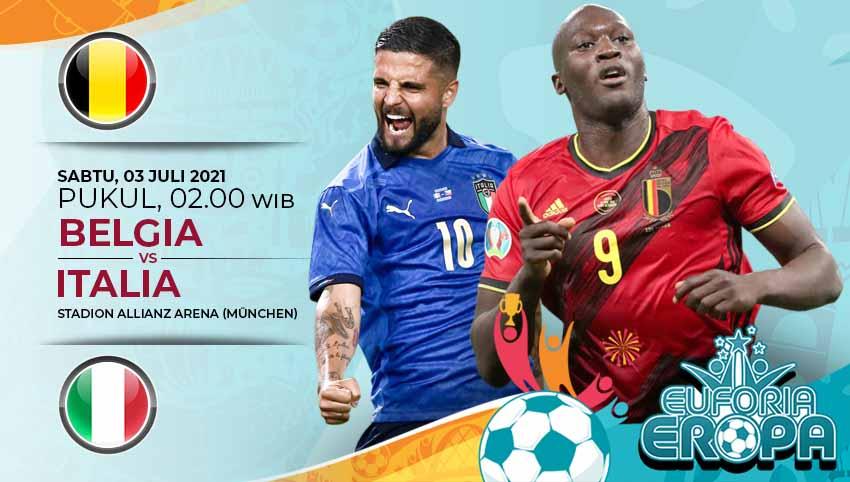 Belgia akan bertemu Italia di perempat final Euro 2020, Sabtu (03/07/21). Seperti apa starting XI mengerikan yang terbentuk jika kedua tim digabungkan?