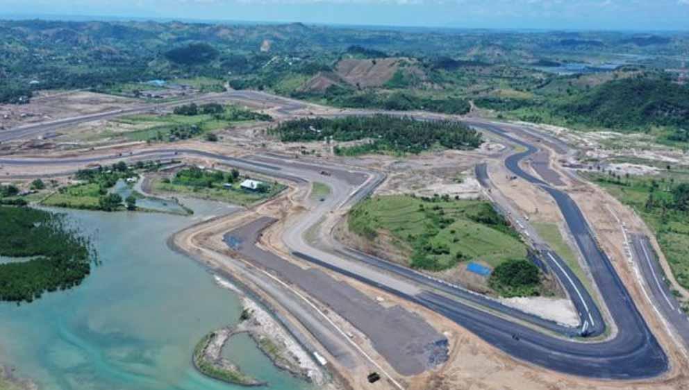 Perkembangan pembangunan Sirkuit Mandalika.