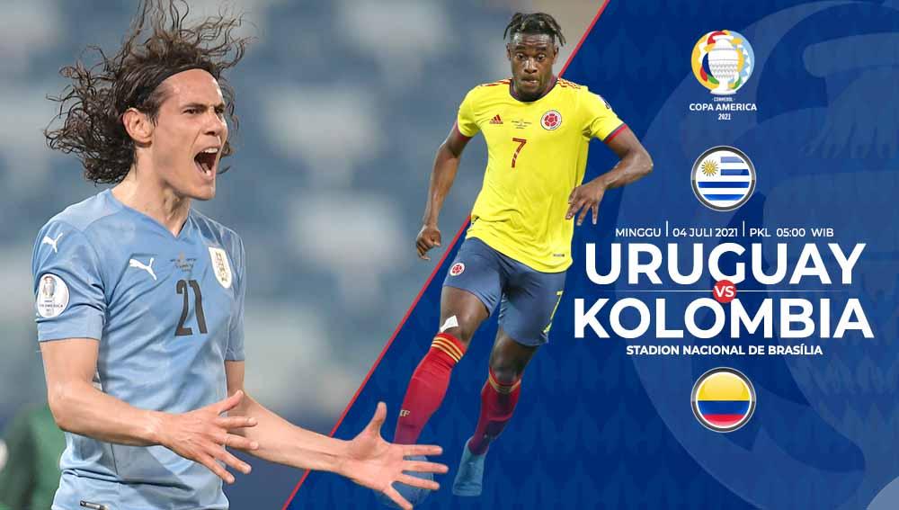 Pertandingan antara Uruguay vs Kolombia (Copa Amerika).