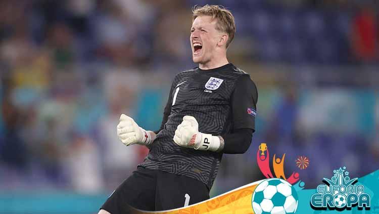 Jordan Pickford, kiper Timnas Inggris yang juga bermain untuk Everton.