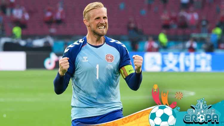 Kasper Schmeichel, kiper Timnas Denmark di Euro 2020.