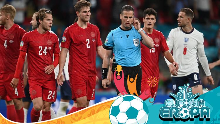 Wasit di laga Euro 2020 Inggris vs Denmark