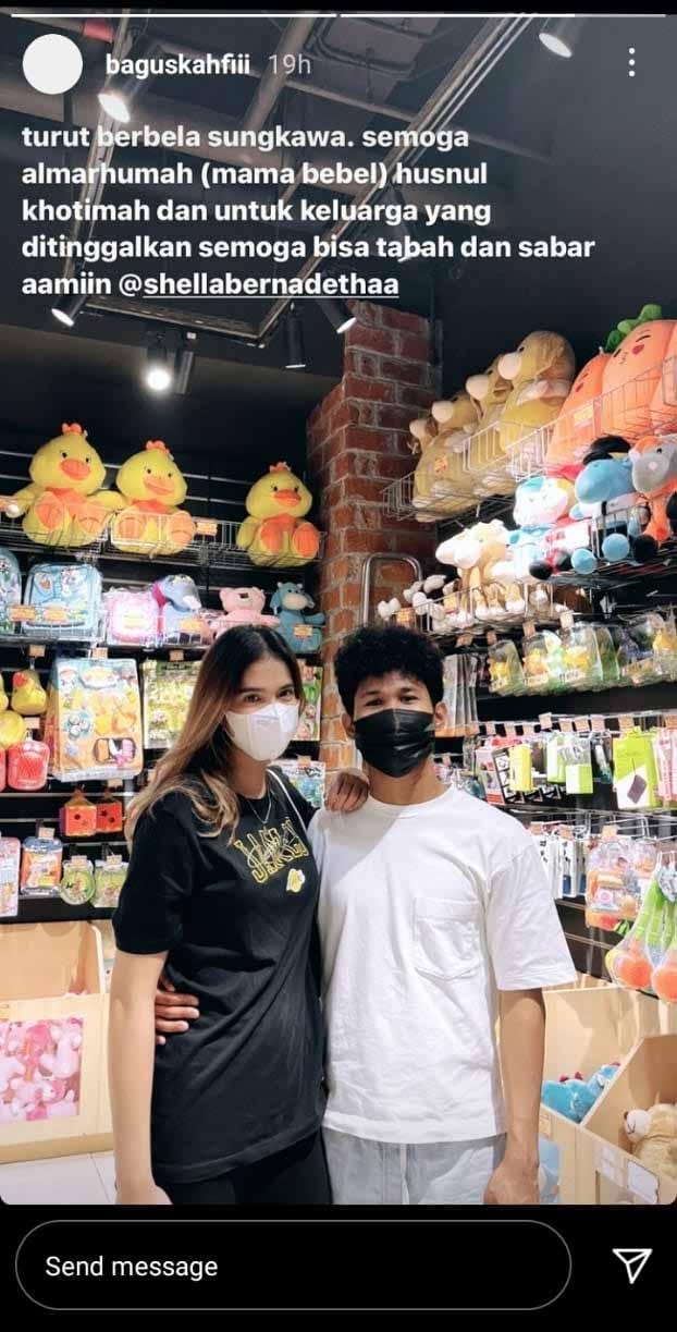 Ibunda sang kekasih meninggal dunia, Bagus Kahfi tulis pesan mengharukan. Copyright: Instastory@baguskahfi