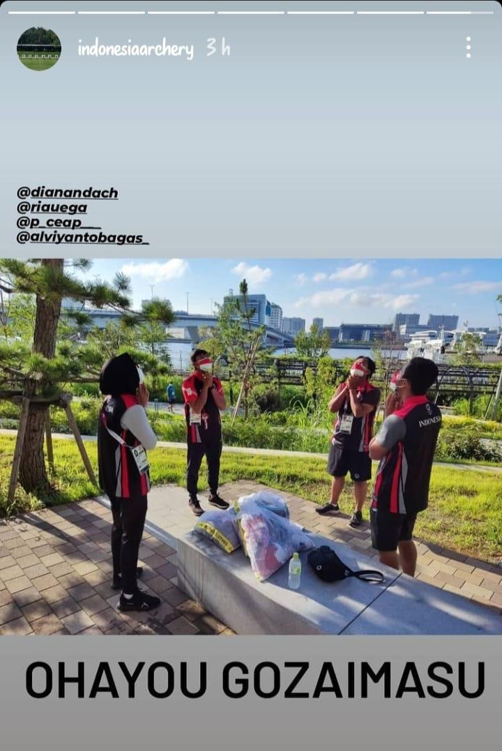 Tim Panahan Indonesia Olahraga Pagi Copyright: instagram.com/indonesiaarchery