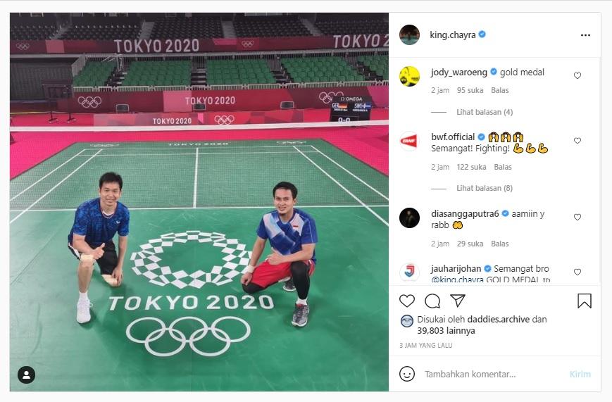 Mohammad Ahsan/Hendra Setiawan dapat dukungan dari BWF jelang Olimpiade Tokyo 2020 Copyright: Instagram/@king.chayra