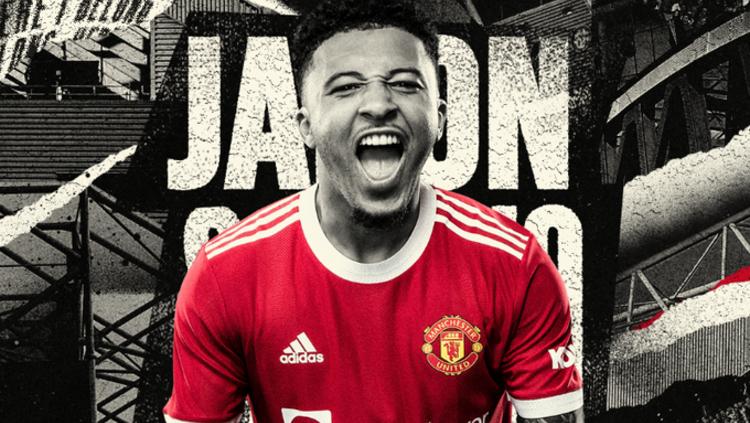 Jadon Sancho jadi pemain baru Manchester United Copyright: twitter.com/ManUtd