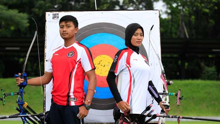 Atlet panahan Indonesia, Riau Ega Agatha dan Diananda Choirunisa. - INDOSPORT