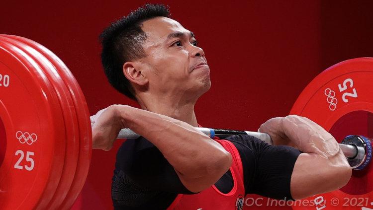 Lifter Indonesia, Eko Yuli di Olimpiade Tokyo 2020.
