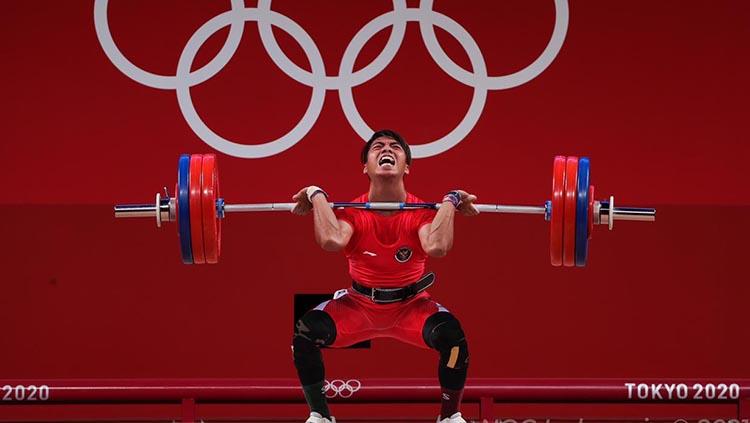 Lifter Indonesia, Deni, di Olimpiade Tokyo 2020/