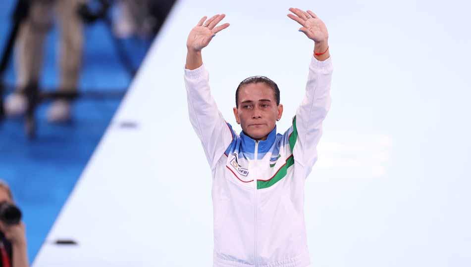 Atlet senam asal Uzbekistan, Oksana Chusovitina memutuskan untuk pensiun dengan rekor gila diusianya yang hampir menginjak 50 tahun di Olimpiade Tokyo 2020. - INDOSPORT