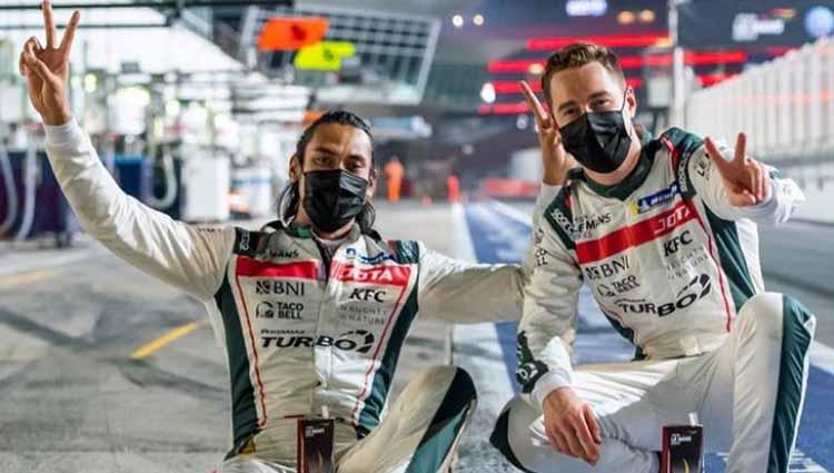 Stoffel Vandoorne dan Sean Gelael. - INDOSPORT