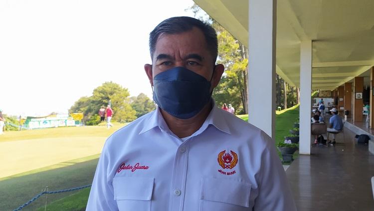 Ketua Umum KONI Jabar, Ahmad Saefudin, saat diwawancarai, Senin (26/7/21).
