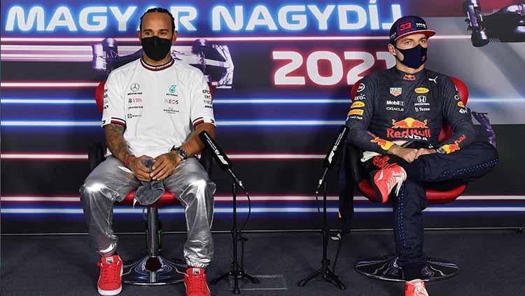 Lewis Hamilton dan Max Verstappen - INDOSPORT