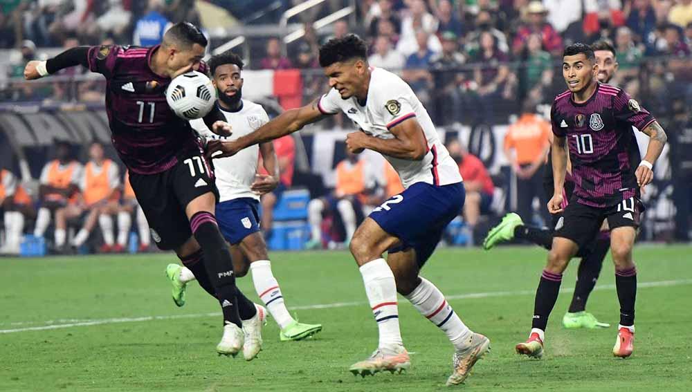 Laga antara AS vs Meksiko di final Gold Cup.