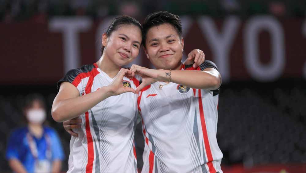 Greysia Polii/Apriyani Rahayu, peraih mendali emas di Olimpiade Tokyo 2020.