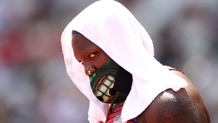 Atlet tolak peluru andalan Amerika Serikat di Olimpiade Tokyo 2020, Raven Saunders. - INDOSPORT