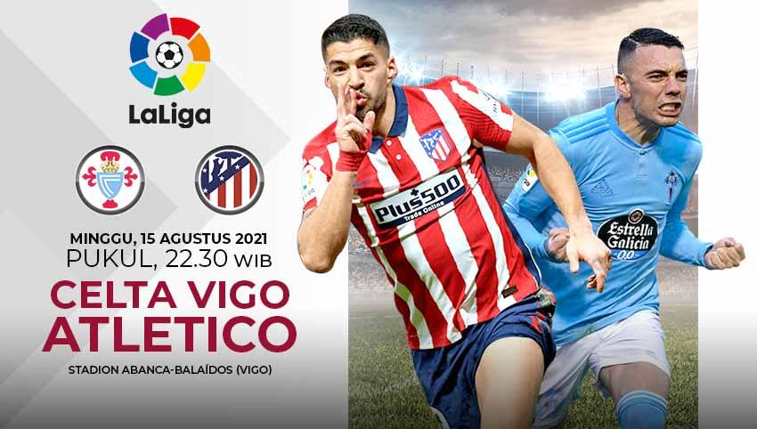 Pertandingan antara Celta de Vigo vs Atletico Madrid (LaLiga).