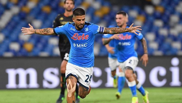 Napoli sukses mengalahkan tamunya, tim promosi Venezia, pada pekan perdana Liga Italia 2021-2022. Copyright: twitter @sscnapoli