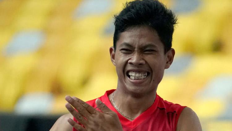 Sprinter Indonesia, Saptoyo Purnomo belum berhasil meraih medali di nomor lari 200 meter T37 Paralimpiade Tokyo 2020. - INDOSPORT